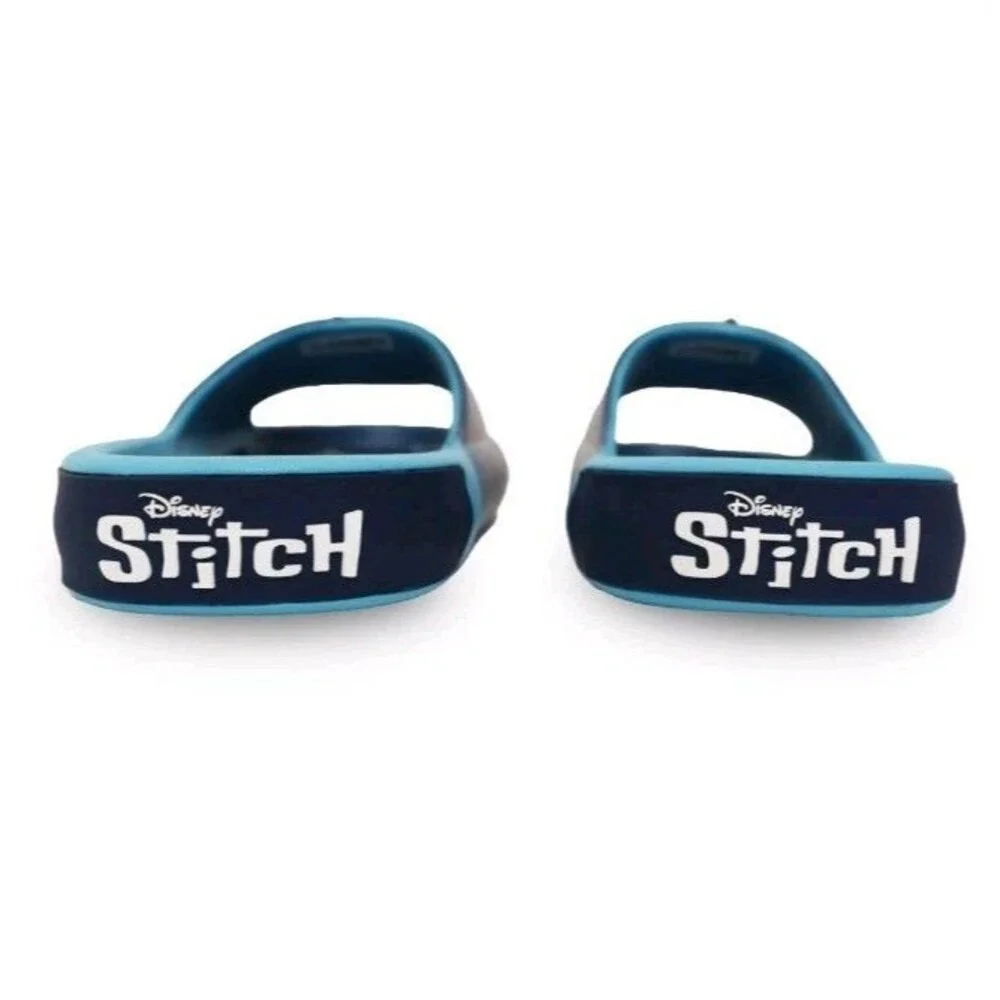 Disney's Lilo & Stich - Men’s Size‎ 12 Stitch Beach Blue Ombre Slide Sandals NWT